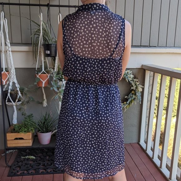 Love 21 Forever 21 Polka Dot Shirt Dress, Sz. S - Picture 3 of 4